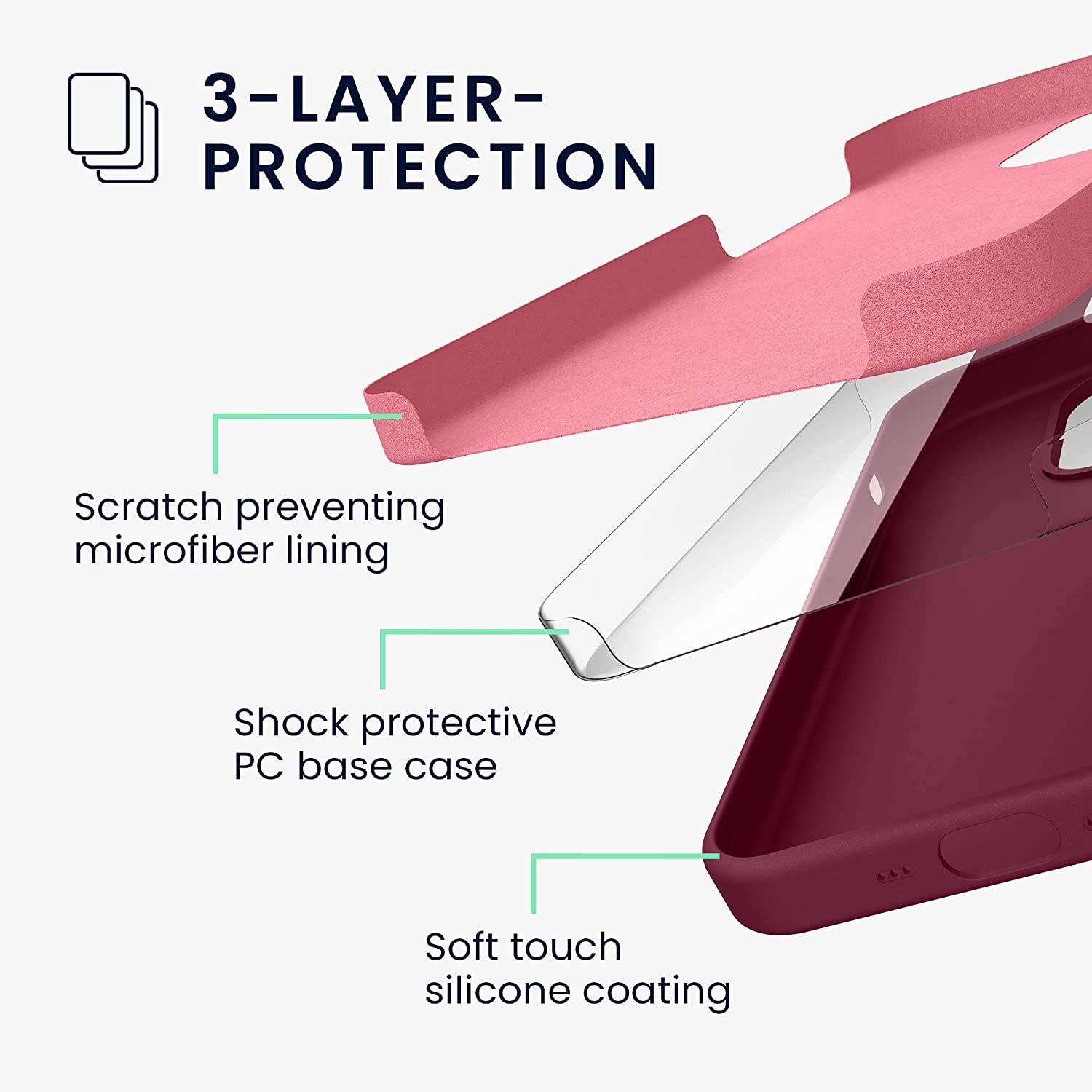KW iPhone 14 Plus Θήκη Σιλικόνης TPU - Rhubarb Red - 59072.209
