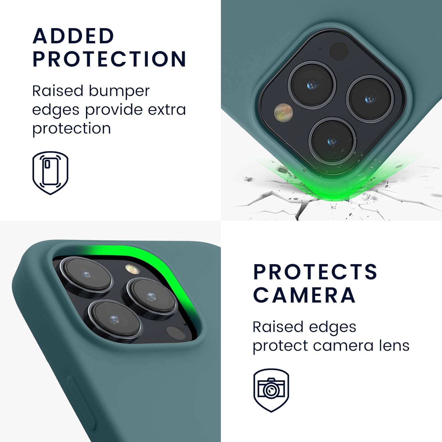 KW iPhone 15 Pro Θήκη Σιλικόνης Rubberized TPU - Arctic Night