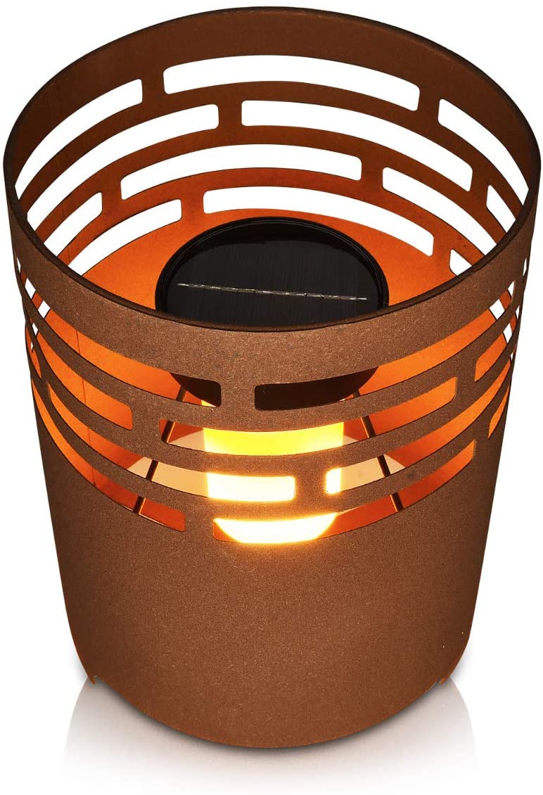 Navaris Outdoor Solar Light Drum Φωτιστικό Εξωτερικού Χώρου - Metal Fire Pit Lantern - 47541.01