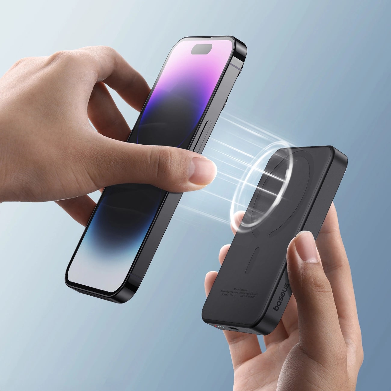 Baseus Magnetic Mini Ασύρματο MagSafe PowerBank 5000mAh 20W με Καλώδιο Type-C to Type-C - Black - P10022107113-00