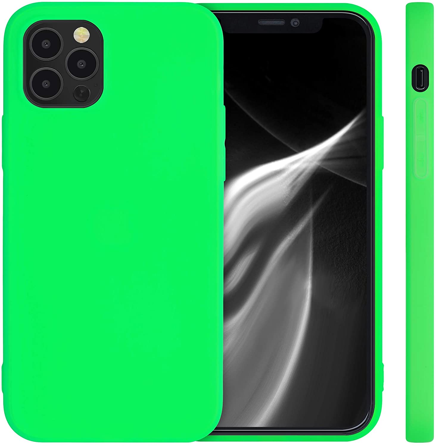 KW iPhone 12 / iPhone 12 Pro Θήκη Σιλικόνης TPU - Neon Green - 53939.44