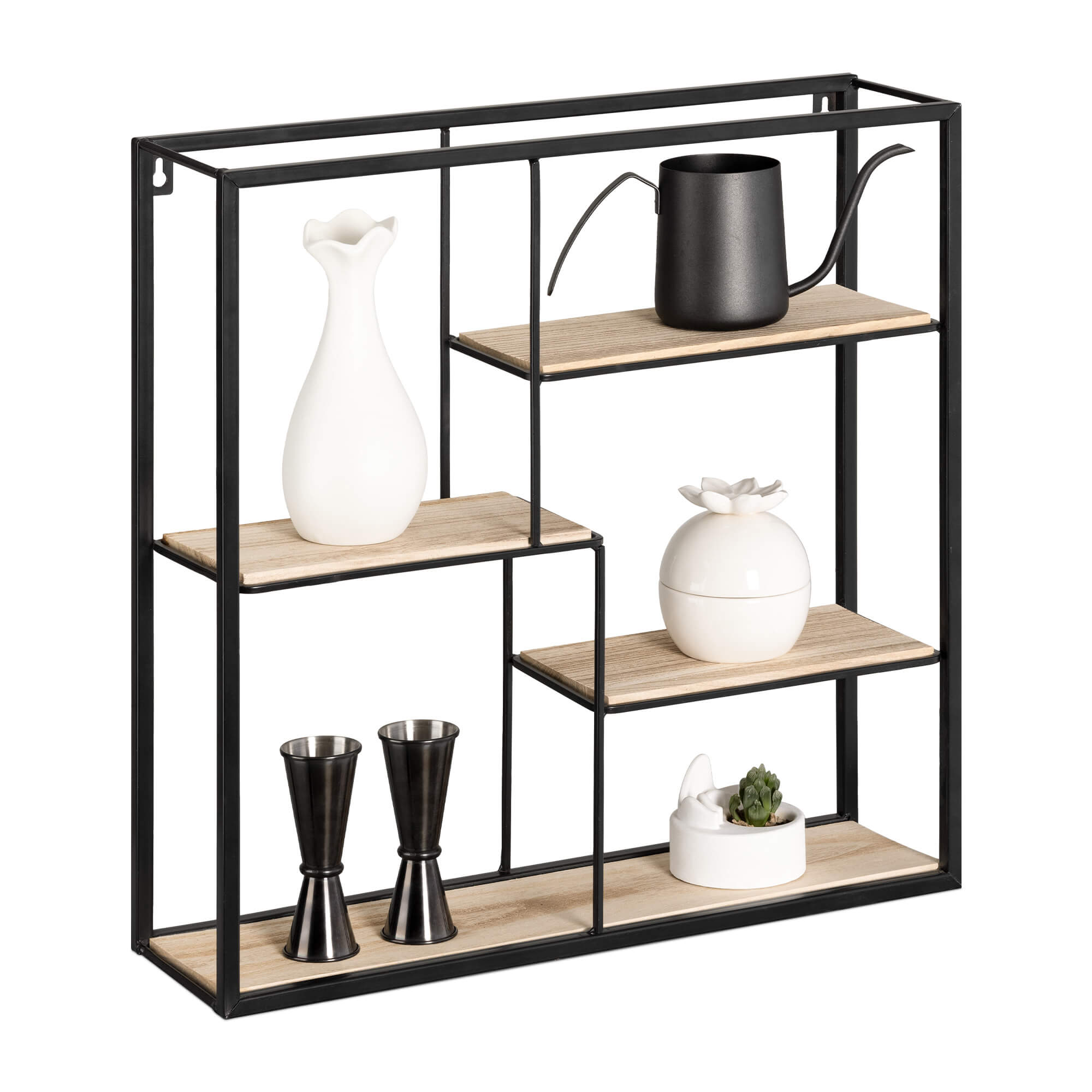 Navaris Ράφι Τοίχου - Square - 46 x 46 x 11 cm - Black - 54569.2