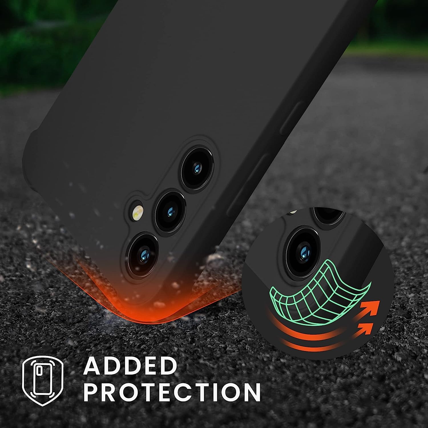 KW Samsung Galaxy A34 5G Θήκη Σιλικόνης TPU με Λουράκι - Black - 60820.01