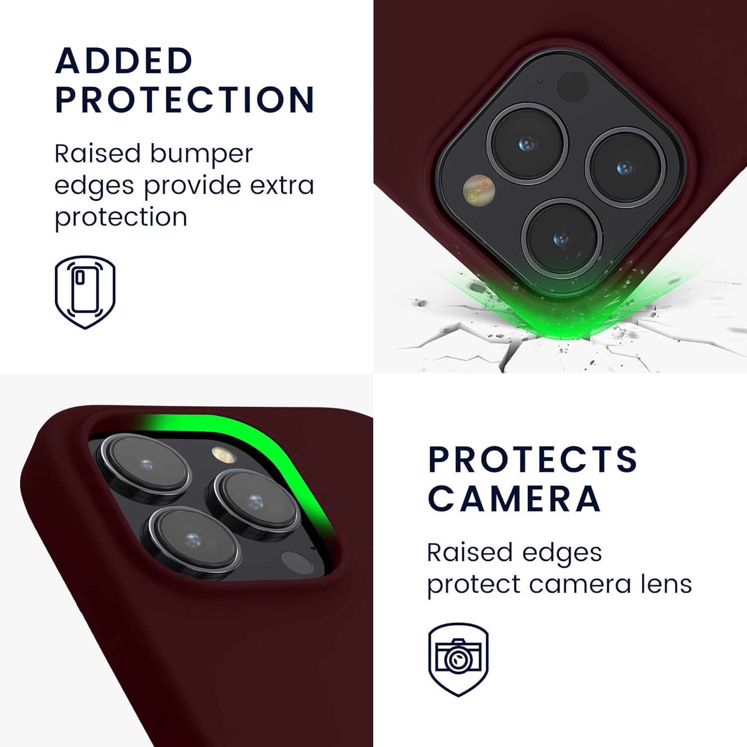 KW iPhone 15 Pro Θήκη Σιλικόνης Rubberized TPU - Bordeaux Purple