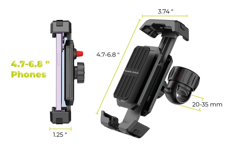 Mobile Origin Universal Βάση Κινητού για Ποδήλατο B1 - Black