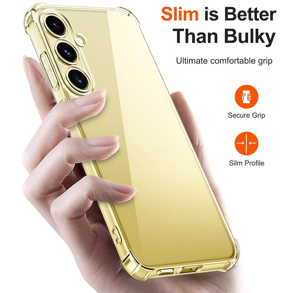 Techsuit Samsung Galaxy S25 - Shockproof - Θήκη Σιλικόνης με Ενισχυμένες Γωνίες - Clear