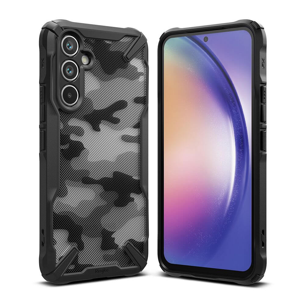 Ringke Samsung Galaxy A54 5G Fusion X Σκληρή Θήκη με Πλαίσιο Σιλικόνης - Camo Black