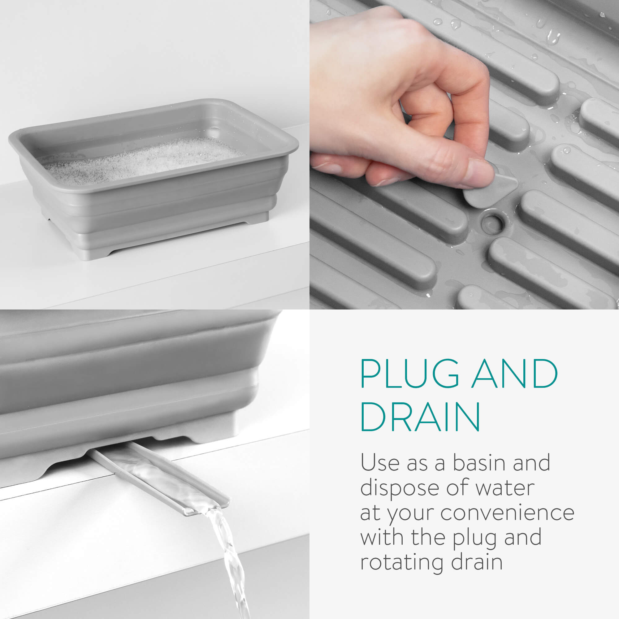 Navaris Στεγνωτήριο Πιάτων - Μαχαιροπίρουνων - Grey - 37 x 27 x 12 cm - 52539.03