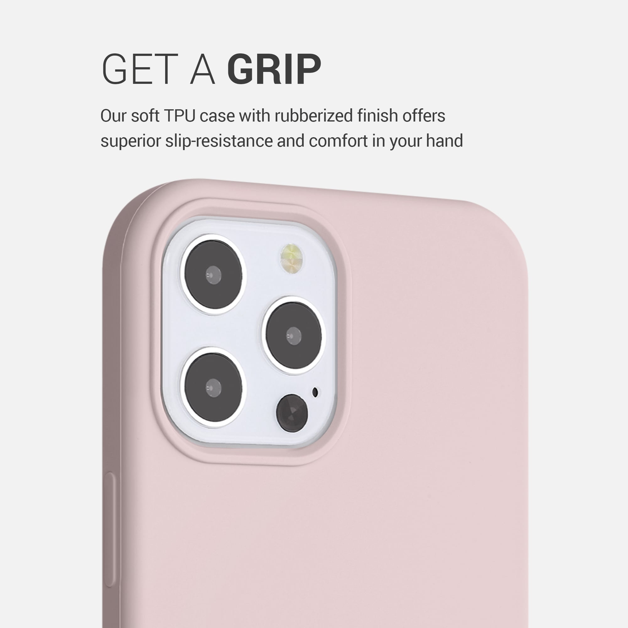 KW iPhone 12 Pro Max Θήκη Σιλικόνης Rubber TPU - Dusty Pink - 52644.10