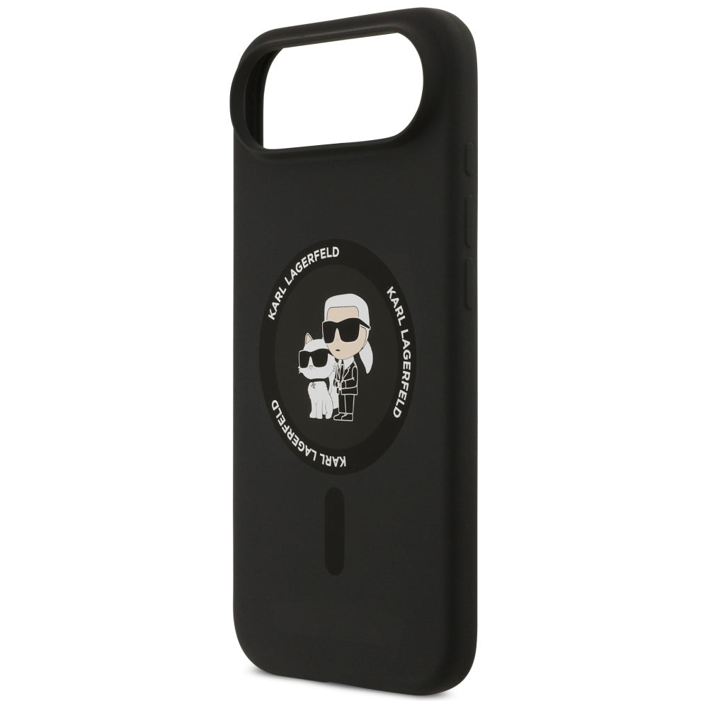 Karl Lagerfeld iPhone Air - Silicone Karl and Choupette Ring MagSafe Θήκη Σιλικόνης - Black - KLHMP17MSCMKCRHK