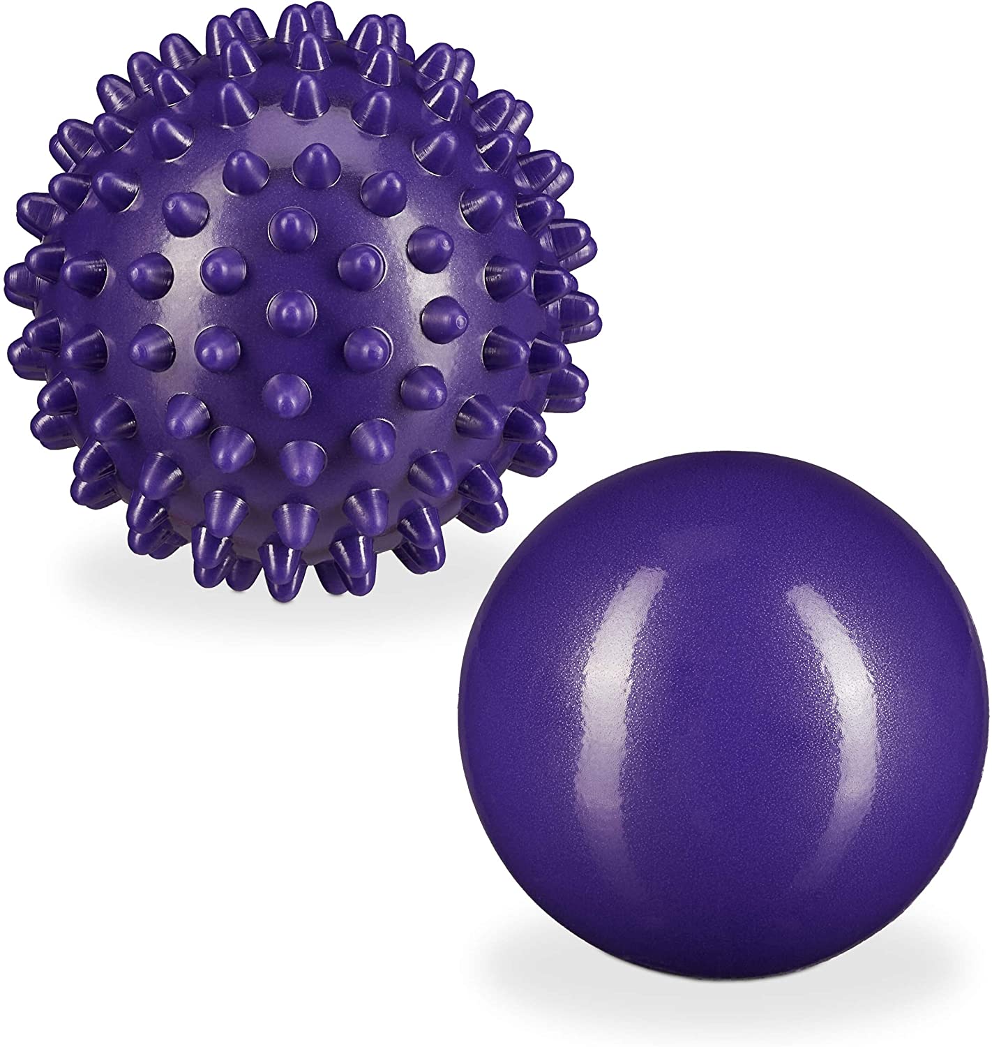 Relaxdays Σετ με 2 Μπάλες Μασάζ - Purple - 4052025909468