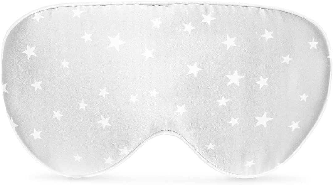 Navaris Silk Eye Mask Blindfold - Μάσκα Ύπνου / Ταξιδιού - Grey / White - 48509.03