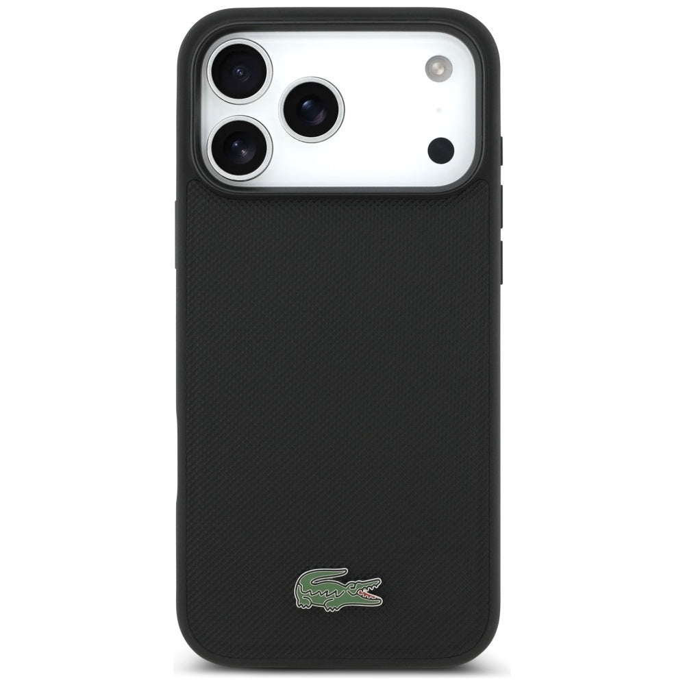 Lacoste iPhone 17 Pro Max - Petit Pique Lacquer Logo MagSafe - Σκληρή Θήκη με Πλαίσιο Σιλικόνης - Black