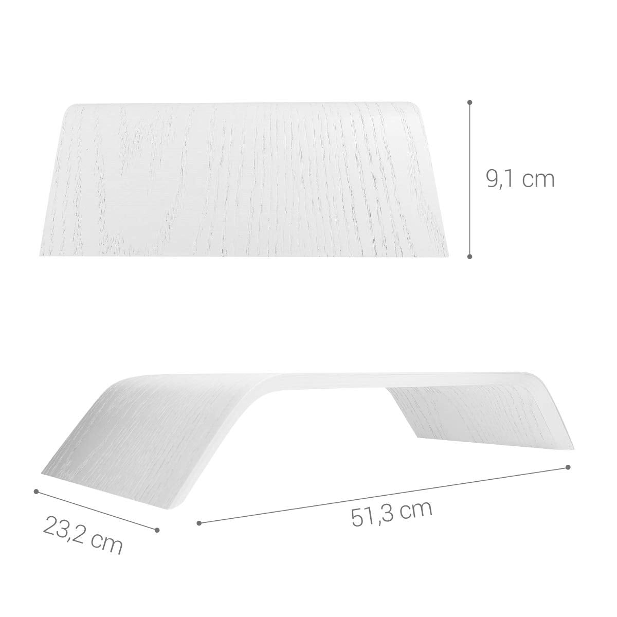 Kalibri Computer Monitor Wood Stand Βάση Στήριξης Οθόνης από Ξύλο - White Oak - 39070.02