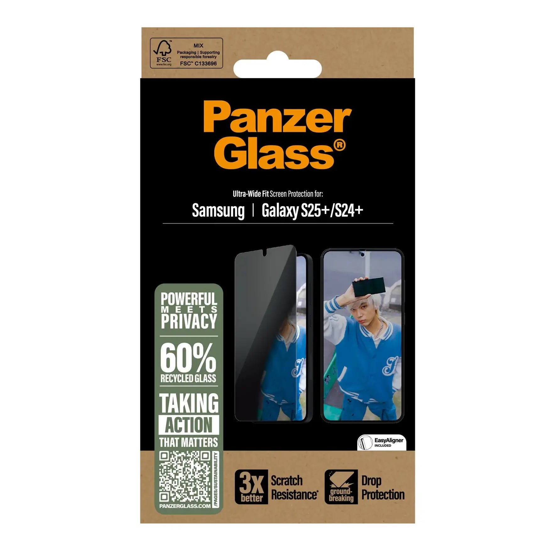 PanzerGlass Samsung Galaxy S24 Plus / S25 Plus Privacy Ultra-Wide Fit Full Screen Αντιχαρακτικό Γυαλί Οθόνης - Black