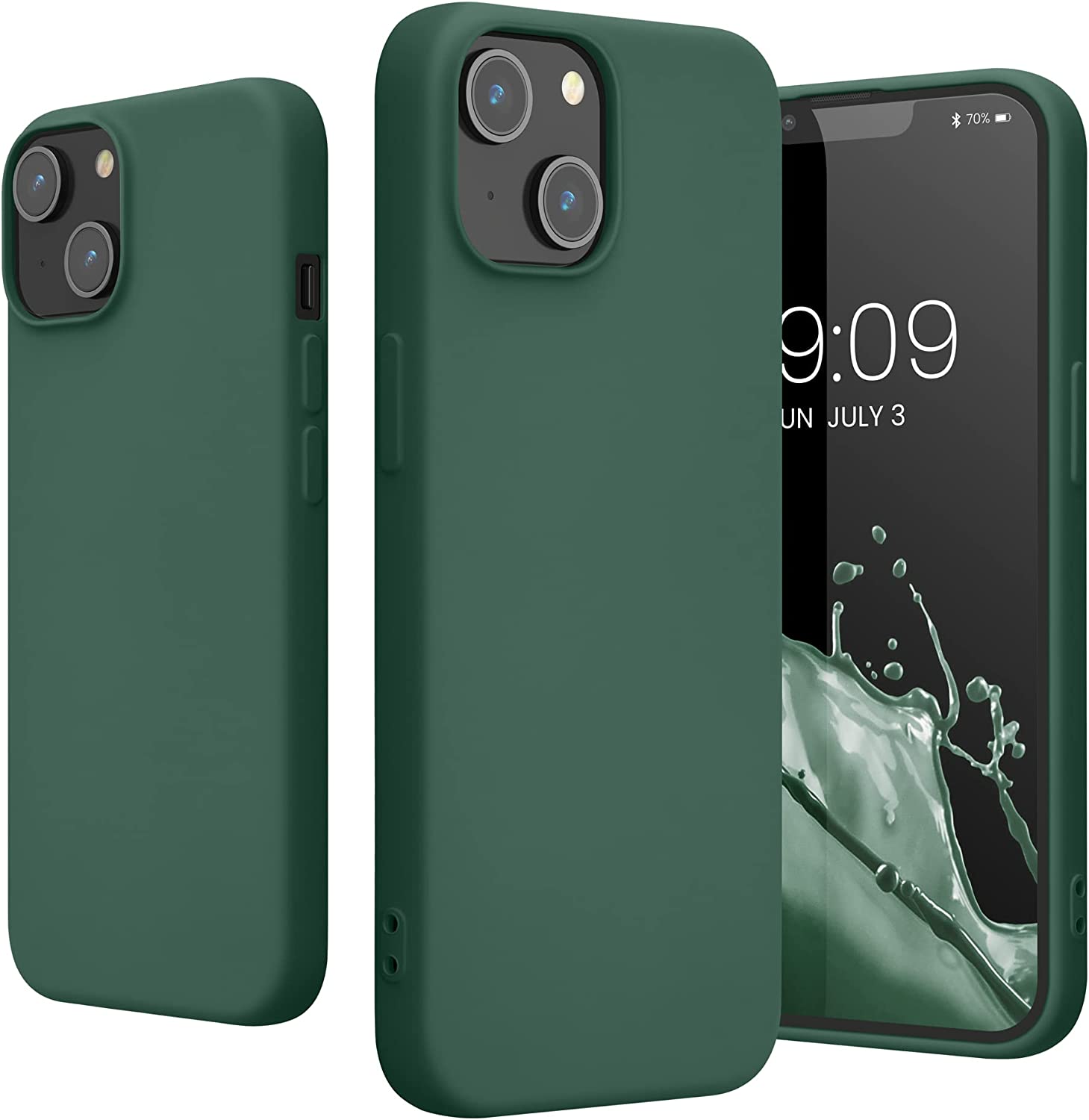 KW iPhone 14 Θήκη Σιλικόνης Rubberized TPU - Forest Green - 59079.166