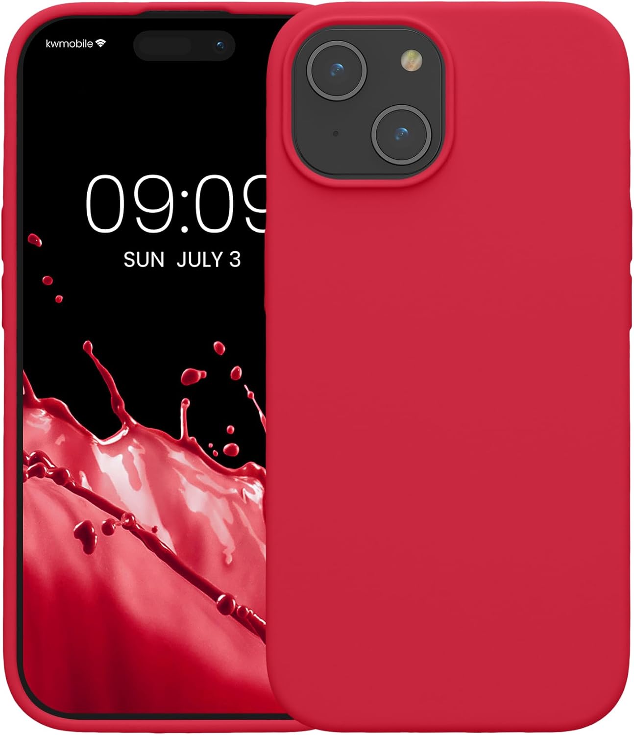 KW iPhone 15 Θήκη Σιλικόνης Rubberized TPU - Pomegranate Red