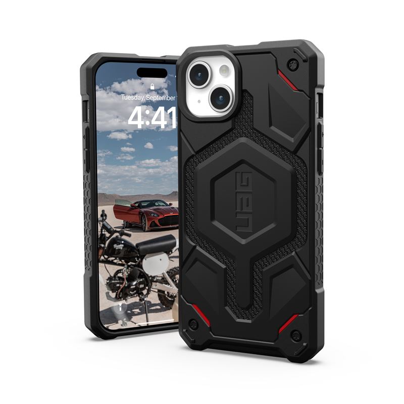 UAG iPhone 15 Plus Monarch Pro Kevlar Series Σκληρή Θήκη με MagSafe - Kevlar Black