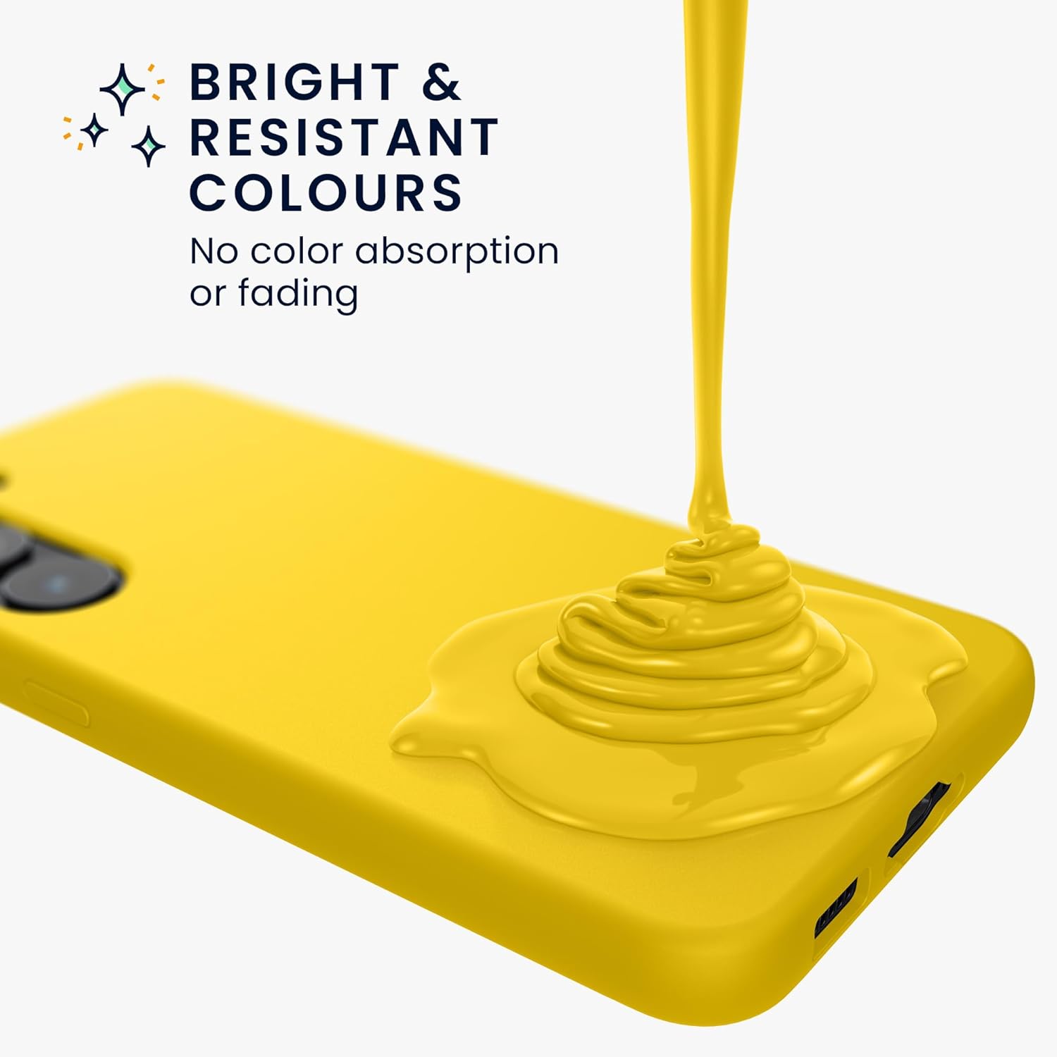 KW Samsung Galaxy A55 5G Θήκη Σιλικόνης Rubberized TPU - Vibrant Yellow