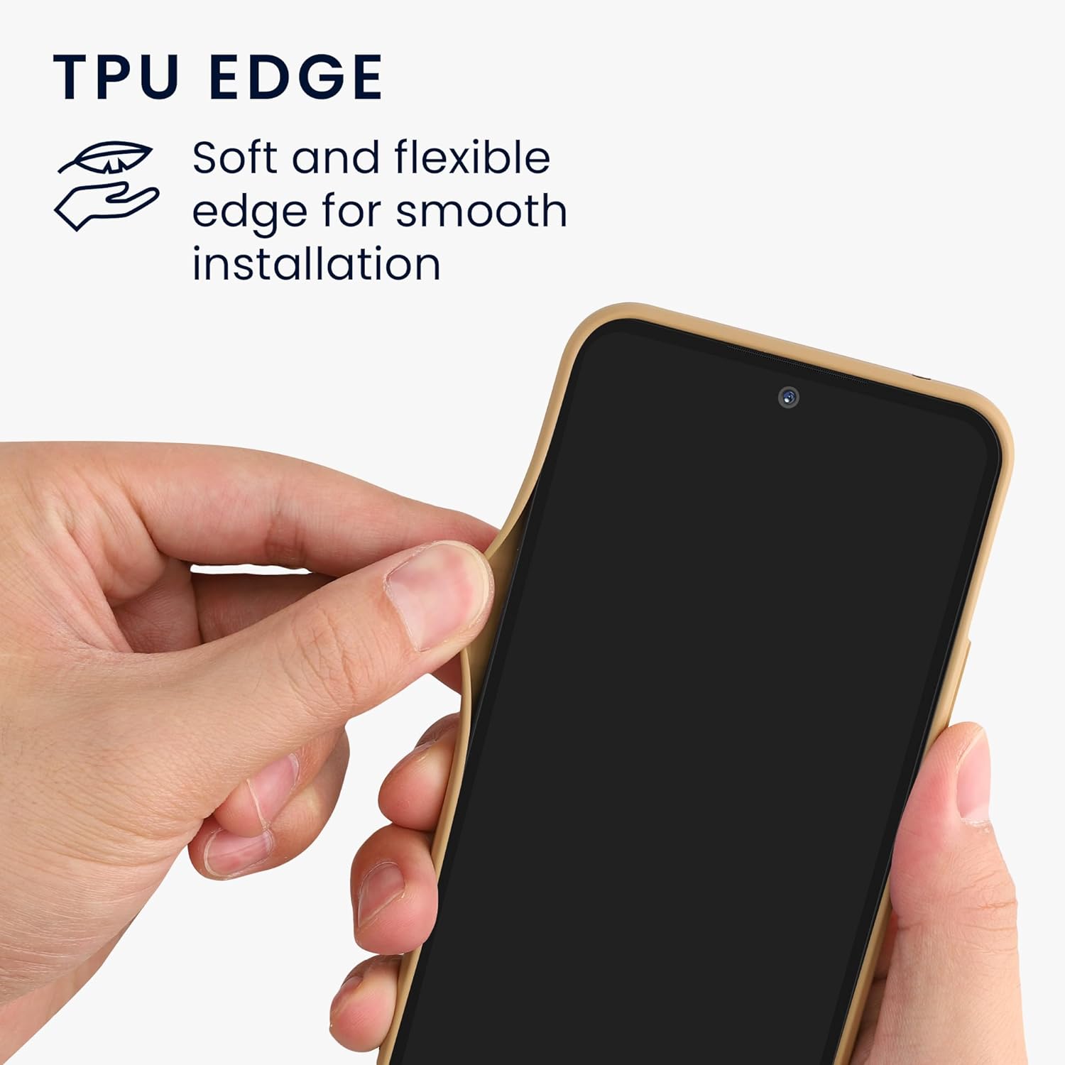 KW Samsung Galaxy A54 5G Σκληρή Θήκη από Φελλό με Πλαίσιο Σιλικόνης - Light Brown - 61424.24