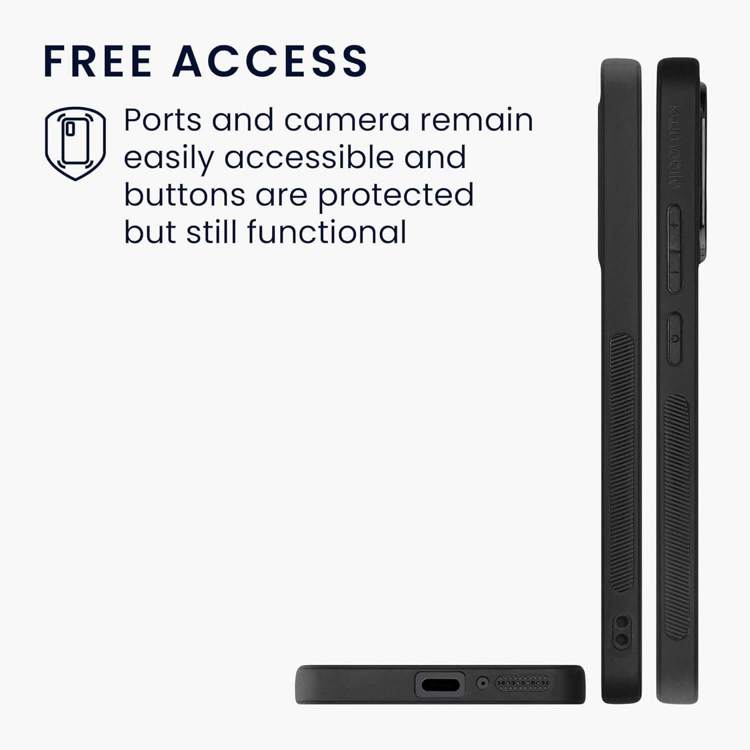 KW Xiaomi Redmi Note 13 4G Θήκη από Φυσικό Ξύλο και Carbon - Black / Dark Brown