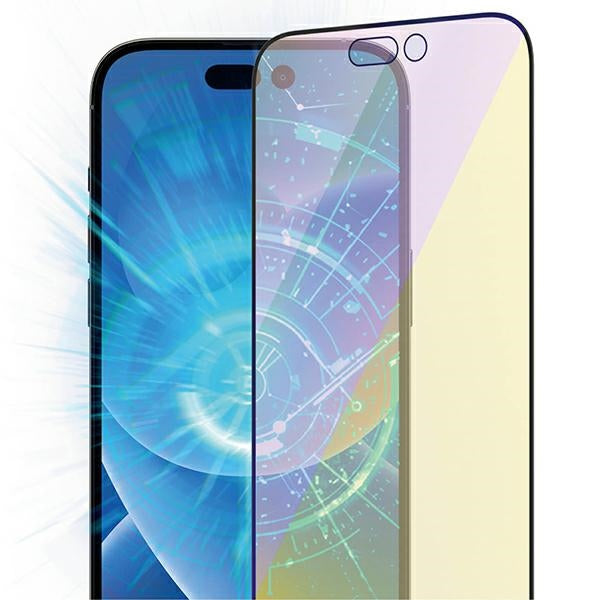 PanzerGlass iPhone 14 Pro Ultra-Wide Fit Anti-Blue Light Antibacterial Easy Aligner Full Screen Αντιχαρακτικό Γυαλί Οθόνης - Black