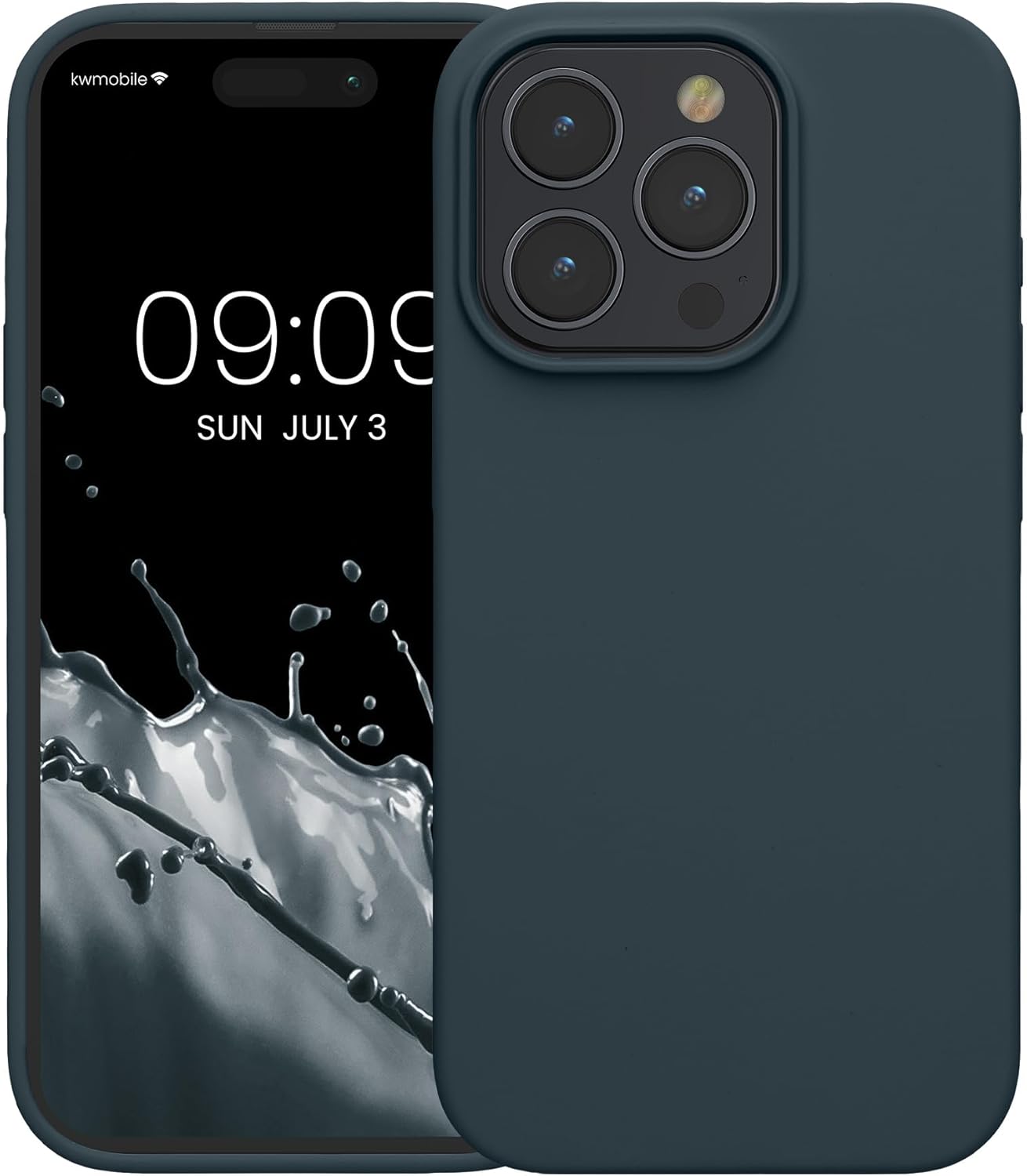 KW iPhone 15 Pro Max Θήκη Σιλικόνης Rubberized TPU - Dark Slate