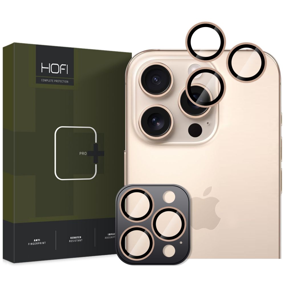 Hofi iPhone 16 Pro / iPhone 16 Pro Max CamRing Pro+ Αντιχαρακτικό Γυαλί για την Κάμερα - Desert Titanium