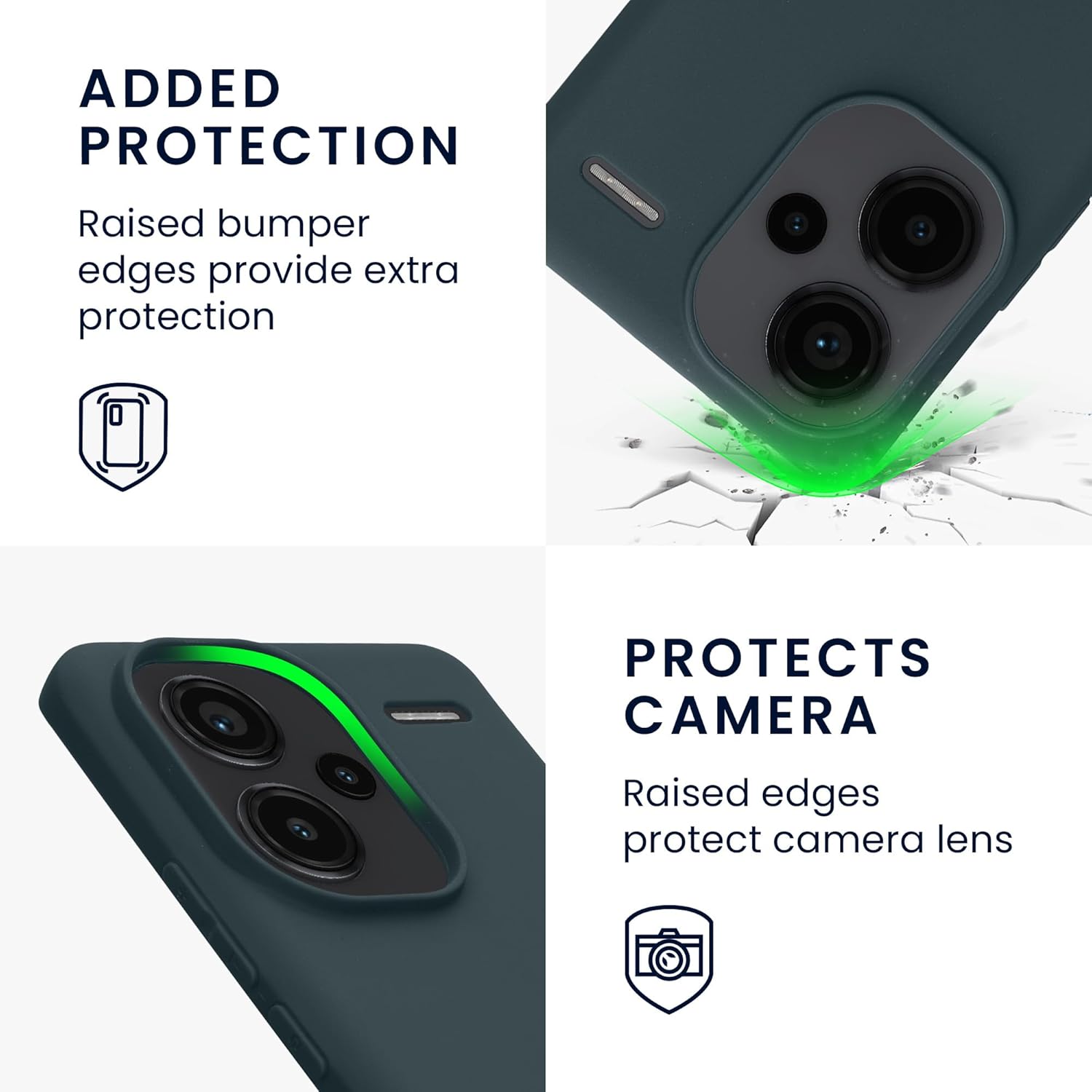 KW Xiaomi Redmi Note 13 Pro+ 5G Λεπτή Θήκη Σιλικόνης TPU - Dark Slate