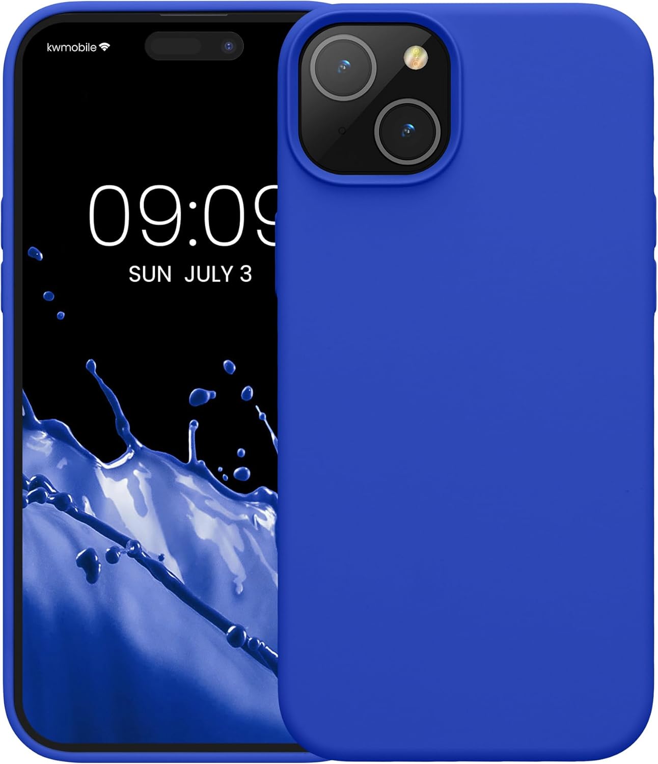 KW iPhone 15 Plus Θήκη Σιλικόνης Rubberized TPU - Baltic Blue