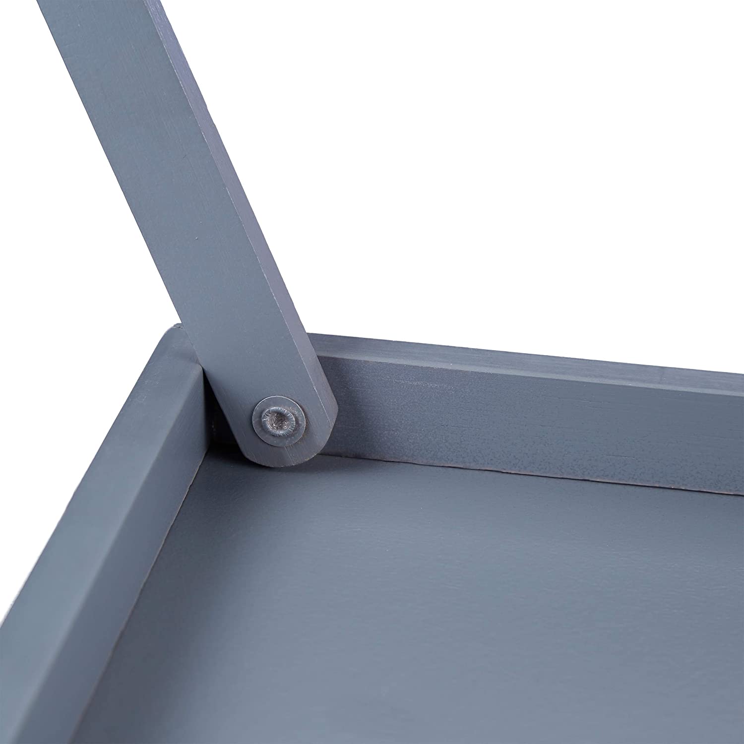 Relaxdays Τραπεζάκι Σερβιρίσματος Φαγητού από Μπαμπού - Grey - 4052025261306