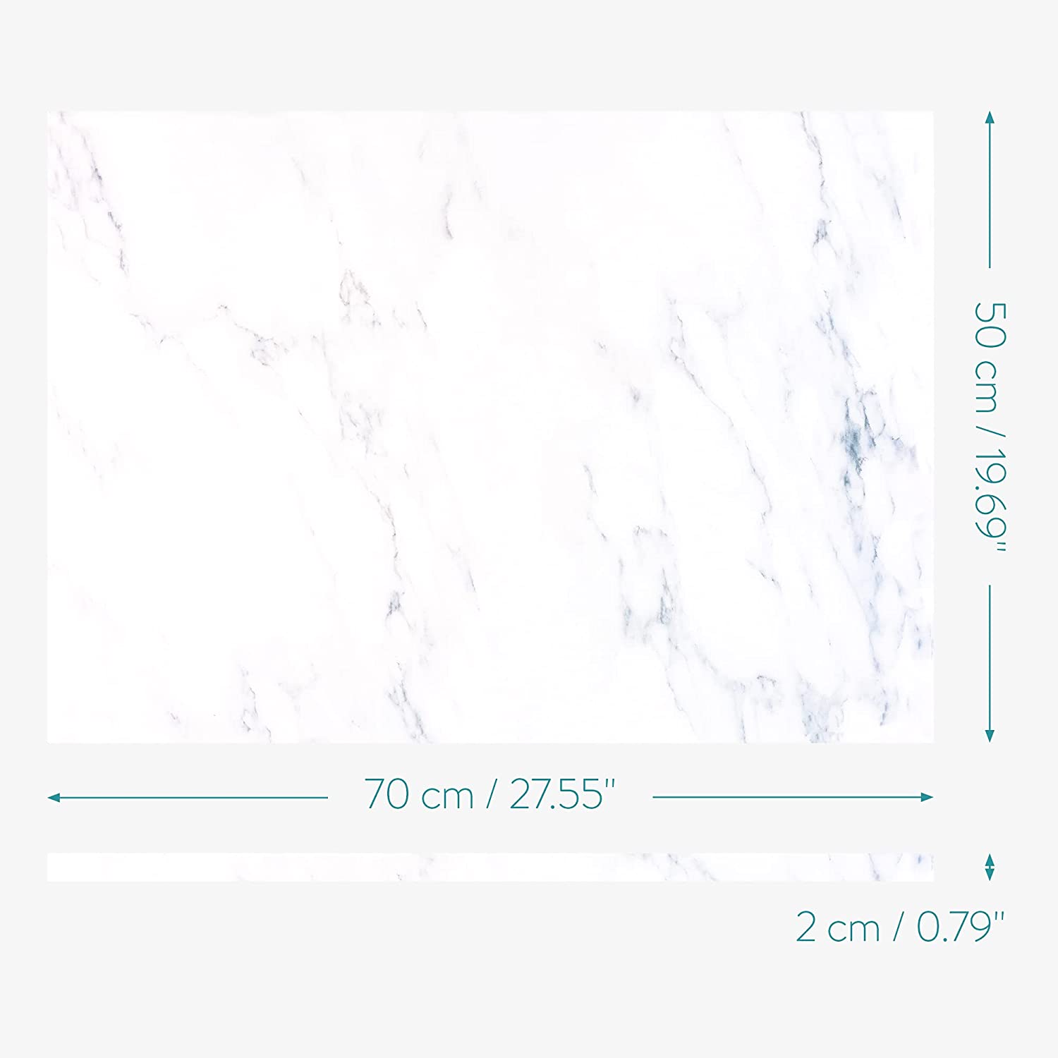 Navaris Μαγνητικός Πίνακας Ανακοινώσεων - 70 x 50 cm - White Marble - 49996.04