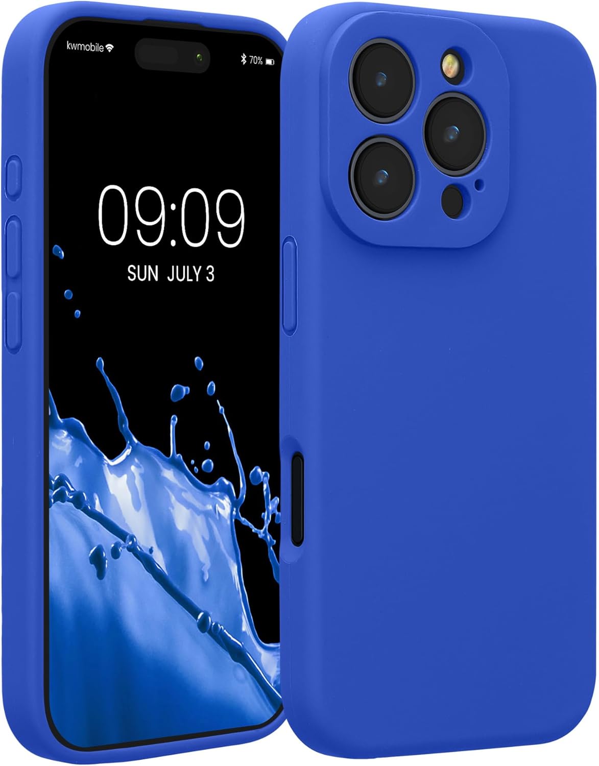 KW iPhone 16 Pro Θήκη Σιλικόνης Rubberized TPU - Baltic Blue