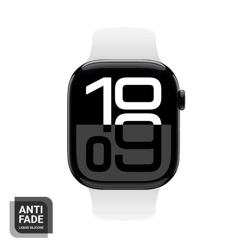 Crong Λουράκι Apple Watch 4/5/6/7/8/9/10/11 - SE (1/2/3) - ULTRA (1/2/3) - 44/45/46/49mm Σιλικόνης - Liquid Strap - White