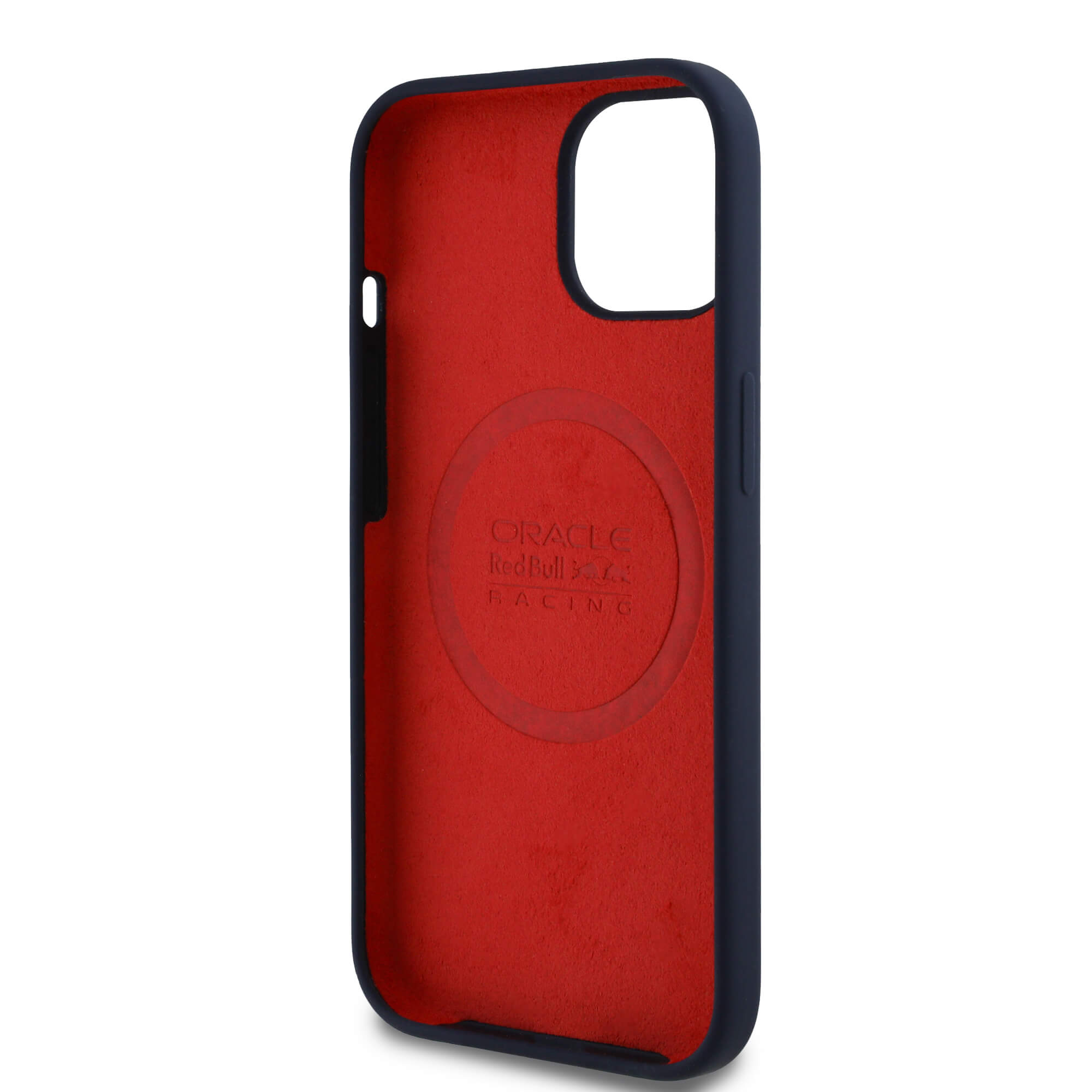 Red Bull iPhone 15 - Silicone Red Ring - MagSafe Σκληρή Θήκη με Πλαίσιο Σιλικόνης - Navy - RBHMP15S24SIILVR