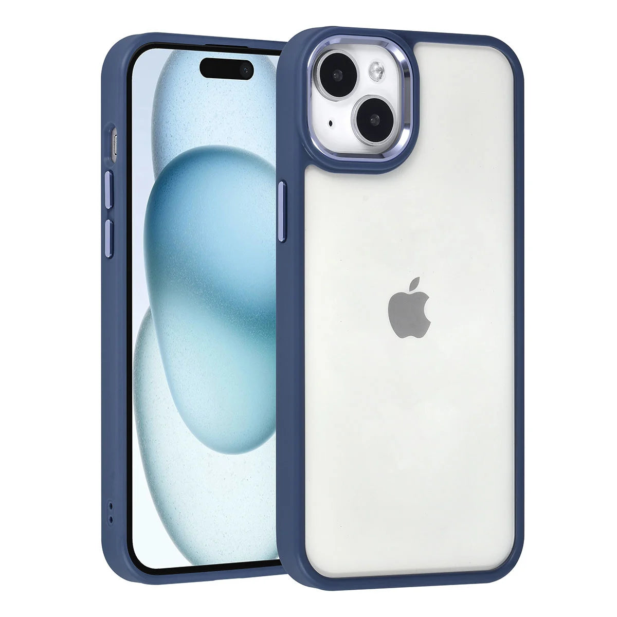 Tuniq iPhone 15 Plus / 14 Plus - Σκληρή Θήκη με Πλαίσιο Σιλικόνης - Μπλε / Διάφανο