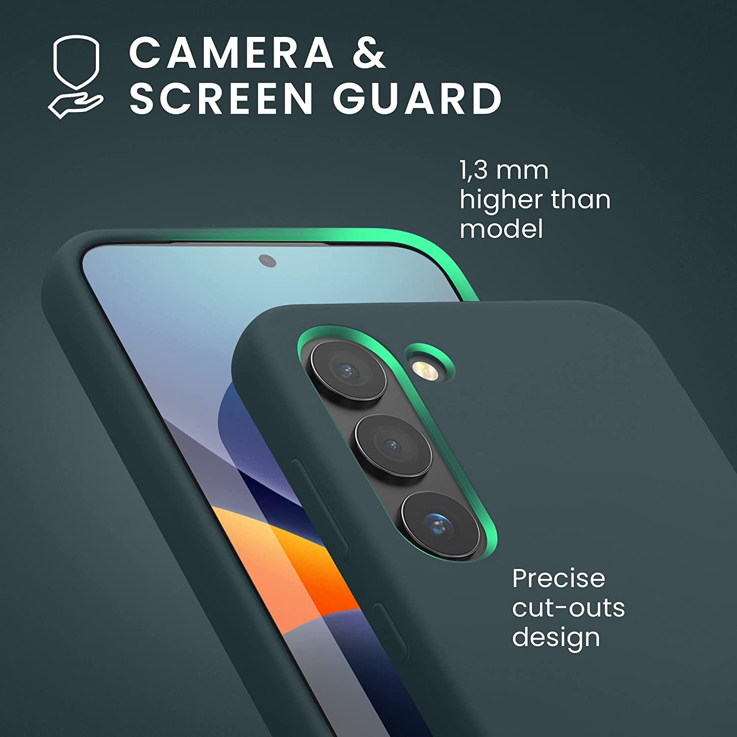 KW Samsung Galaxy S23 Θήκη Σιλικόνης Rubberized TPU - Dark Slate - 60273.202