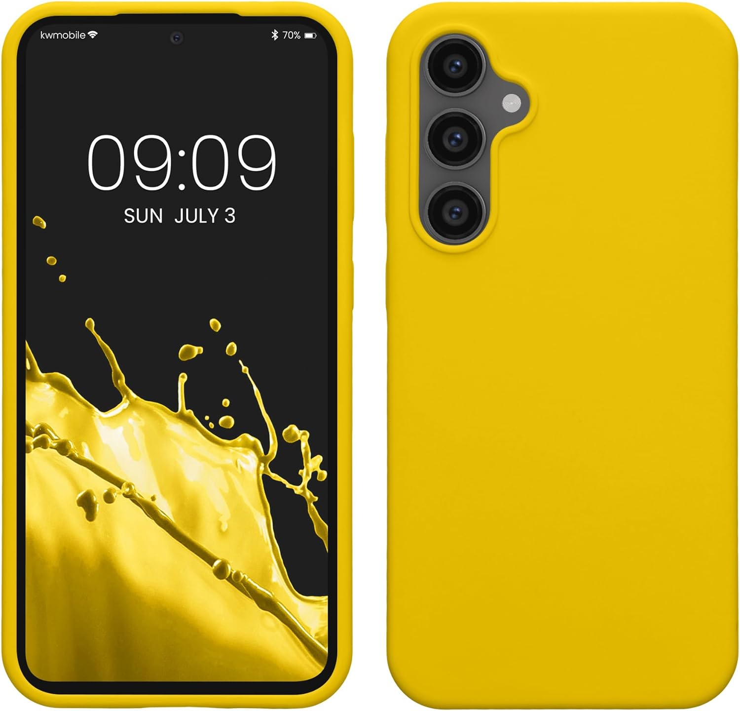 KW Samsung Galaxy S23 FE Θήκη Σιλικόνης Rubberized TPU - Bright Yellow