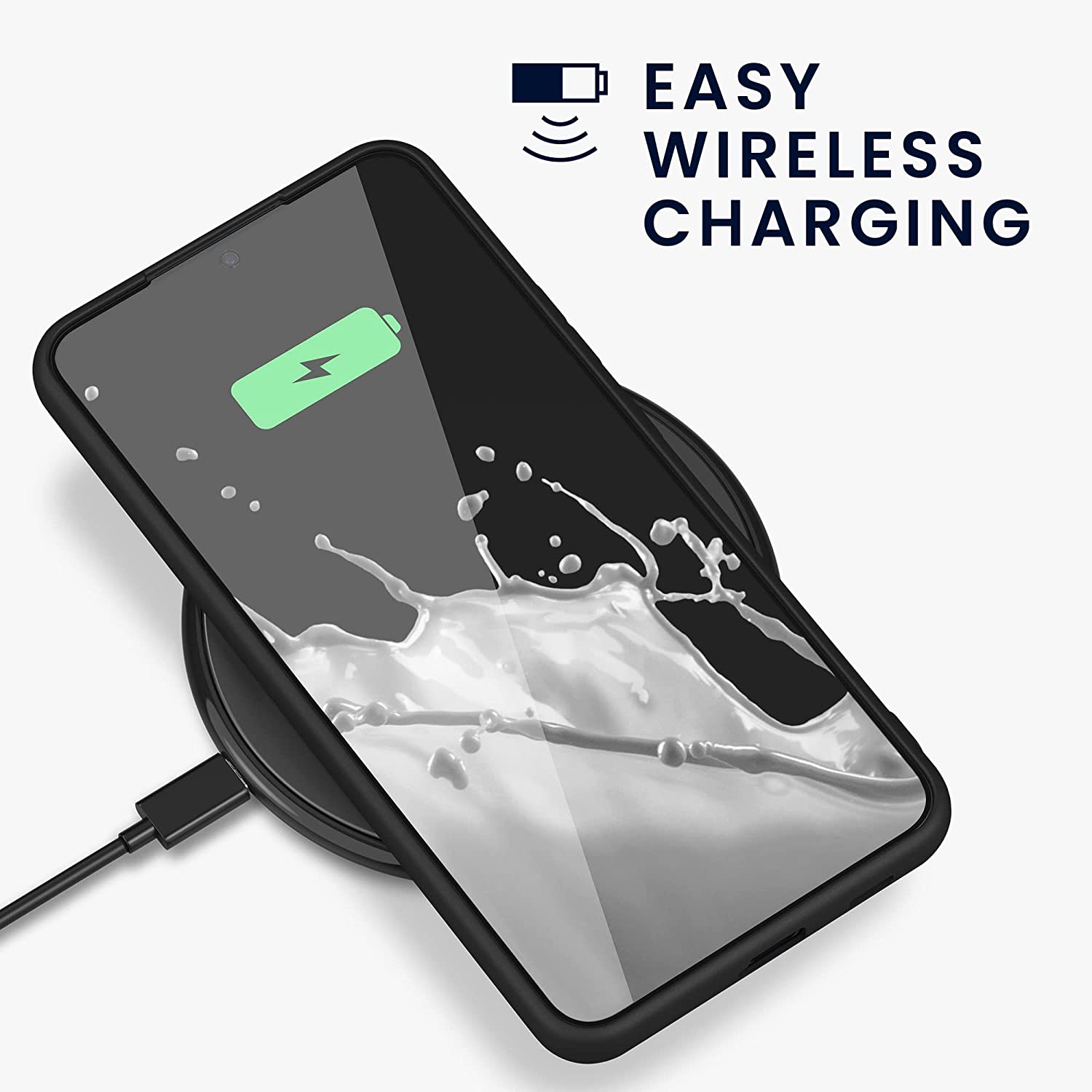 KW Samsung Galaxy S22 Plus Θήκη Σιλικόνης TPU - Matte Black - 56763.47