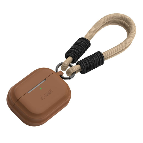 Tech-Protect AirPods Pro 1 / 2 Θήκη Σιλικόνης - Silicone Rope - Chocolate Brown