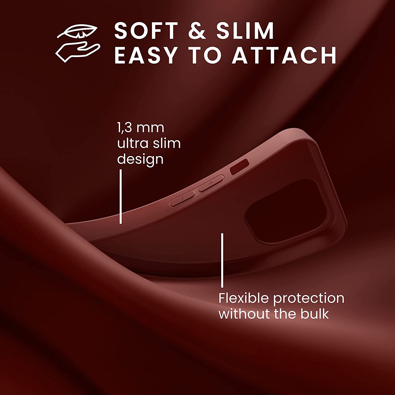 KW iPhone 14 Plus Λεπτή Θήκη Σιλικόνης TPU - Tawny Red - 59076.190