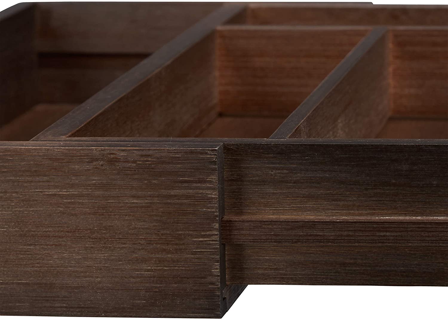 Relaxdays Επεκτεινόμενος Δίσκος Αποθήκευσης για Μαχαιροπίρουνα από Μπαμπού - Dark Brown - 4052025232412