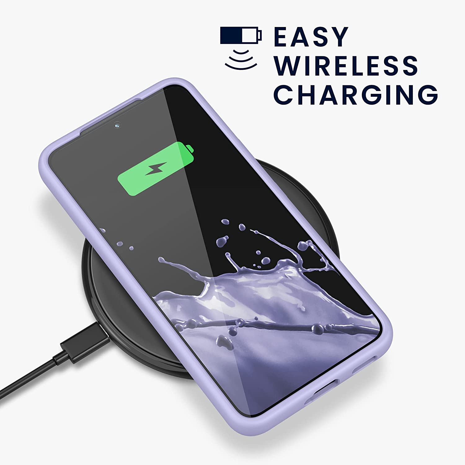 KW Samsung Galaxy S22 Θήκη Σιλικόνης Rubberized TPU - Pastel Lavender - 56756.139