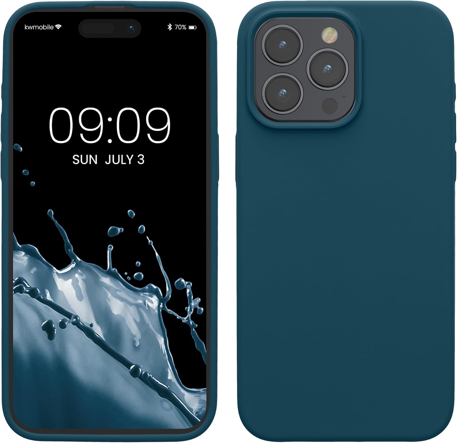KW iPhone 15 Pro Max Θήκη Σιλικόνης Rubberized TPU - Matte Petrol