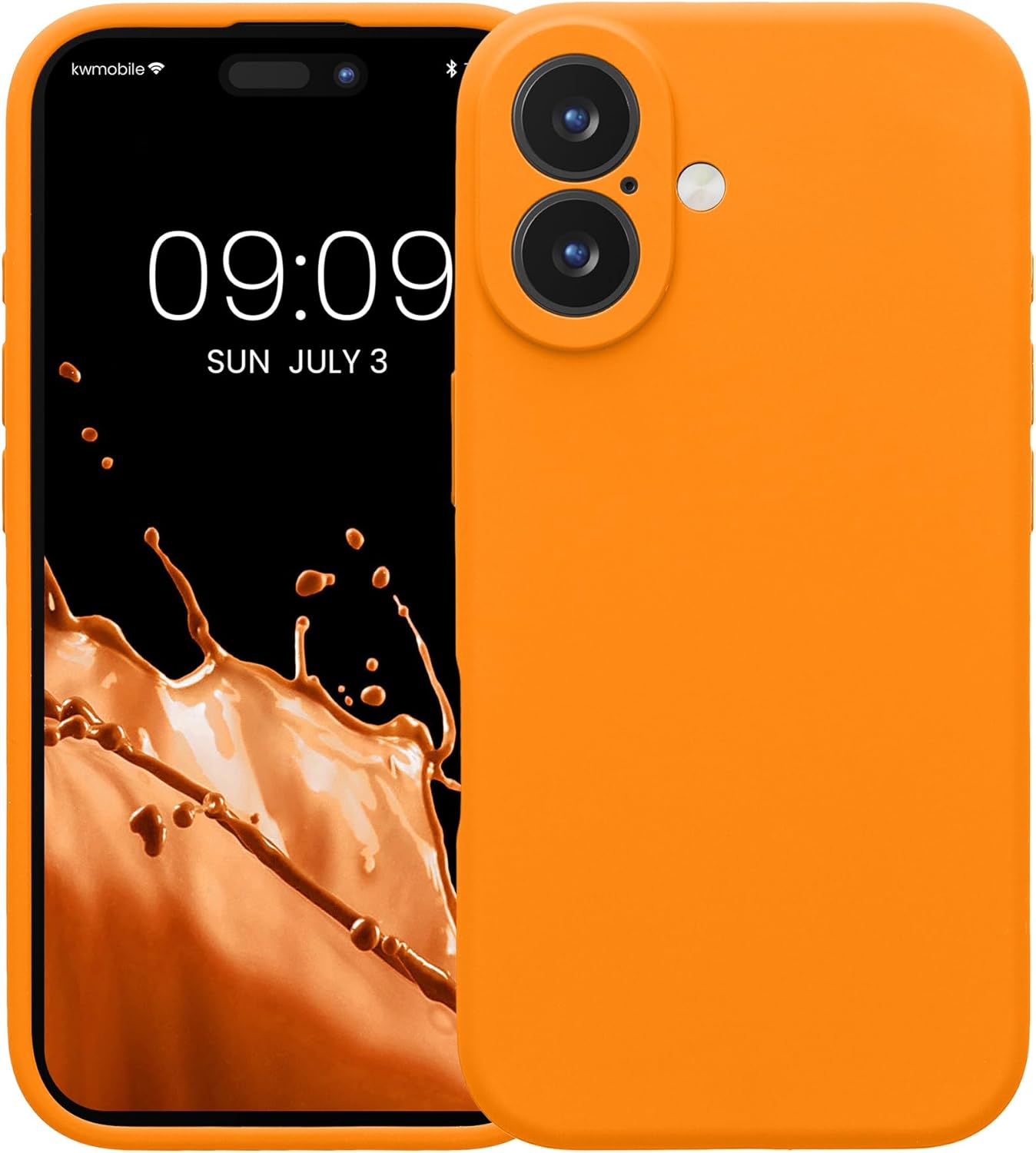 KW iPhone 16 Θήκη Σιλικόνης Rubberized TPU - Fruity Orange