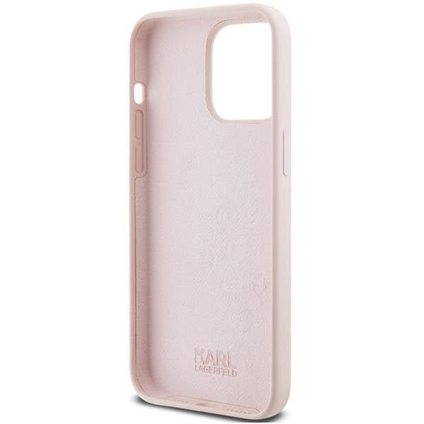 Karl Lagerfeld iPhone 15 Pro Max Silicone Karl Script Θήκη Σιλικόνης - Pink - KLHCP15XSKSBMCP