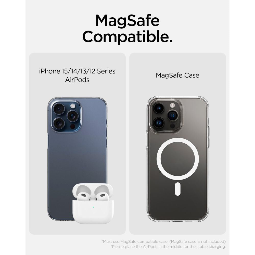 Spigen PF2100 Arcfield MagFit 7.5W Βάση Ασύρματης Φόρτισης MagSafe για Smartphones και Airpods - Black