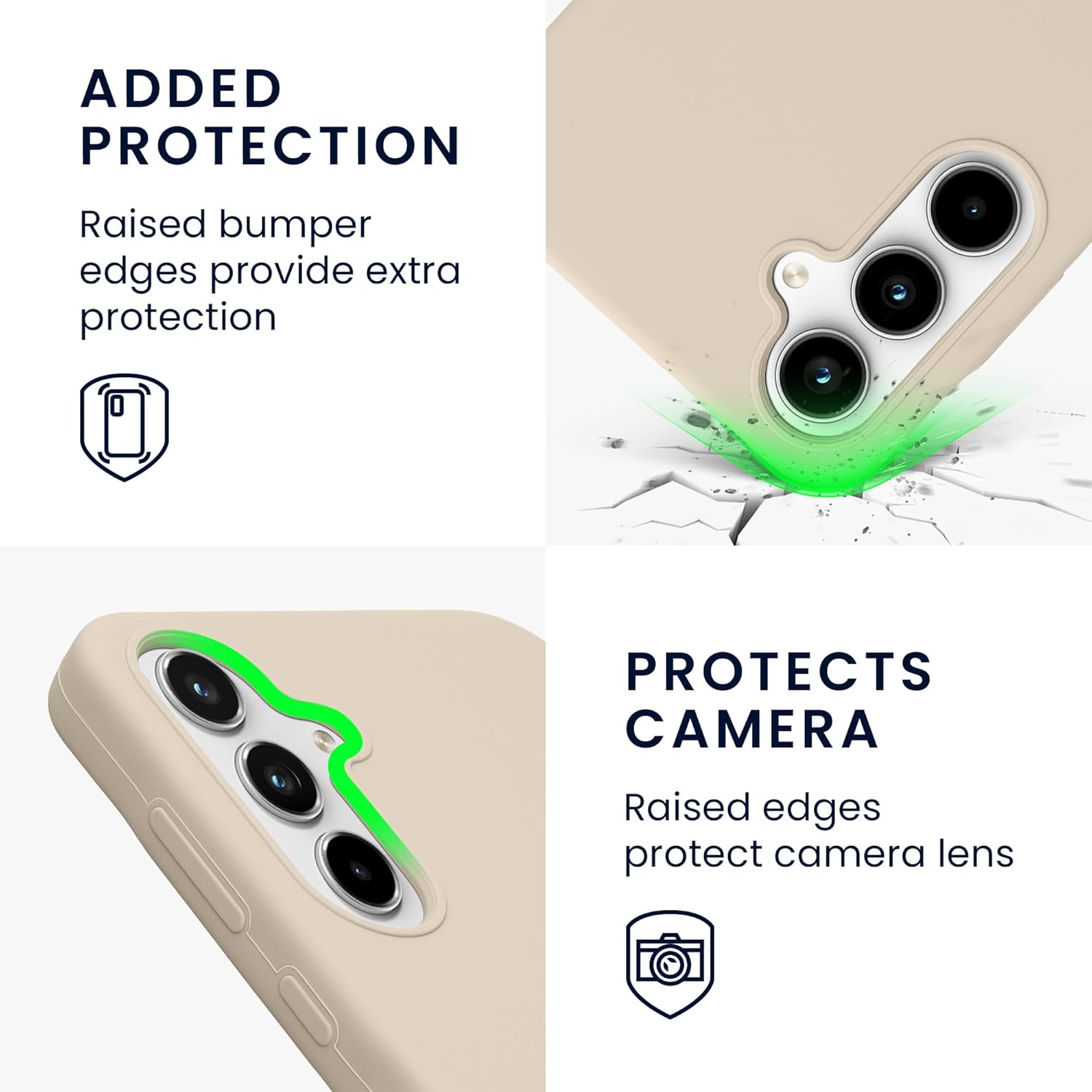 KW Samsung Galaxy A35 5G Θήκη Σιλικόνης Rubberized TPU - Matte Cream