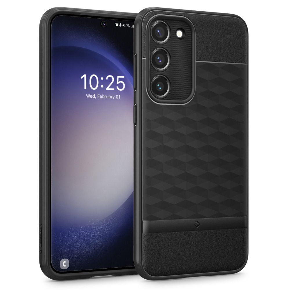 Caseology Samsung Galaxy S23+ Parallax Θήκη Σιλικόνης με Σκληρό Πλαίσιο - Matte Black