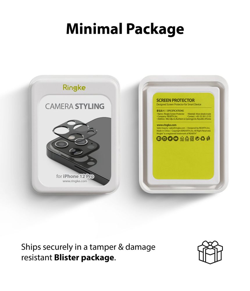 Ringke iPhone 12 Pro Camera Styling Μεταλλικό Προστατευτικό για την Κάμερα - Grey